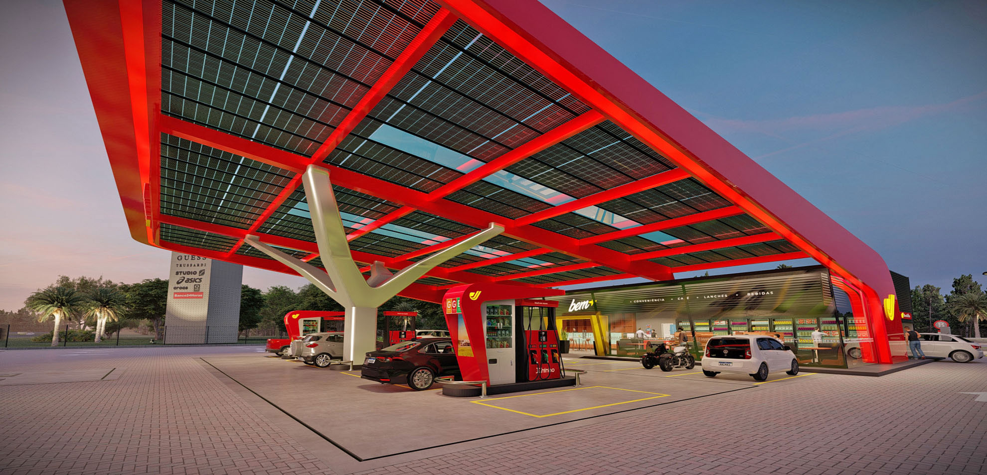 Imagem de um posto de combustível